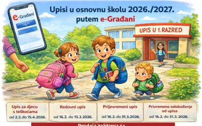 Upisi u 1. razred školske godine 2026./2027.
